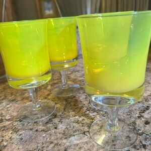 Modern Yellow Drinkware Set for Dining